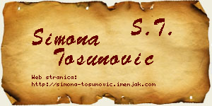 Simona Tosunović vizit kartica
